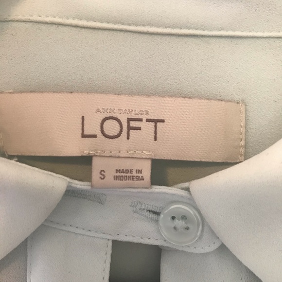 Loft Sheer Button Up Blouse - Picture 3 of 3